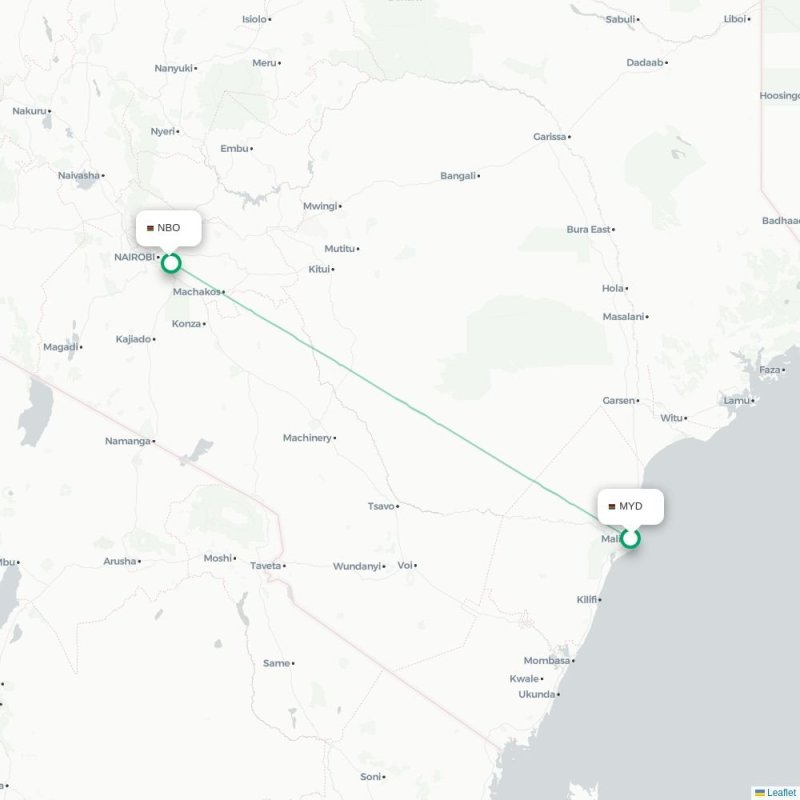 MYD - NBO route map