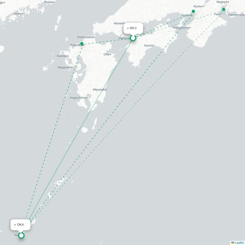MYJ - OKA route map