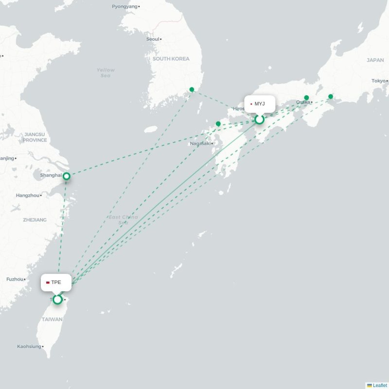 MYJ - TPE route map