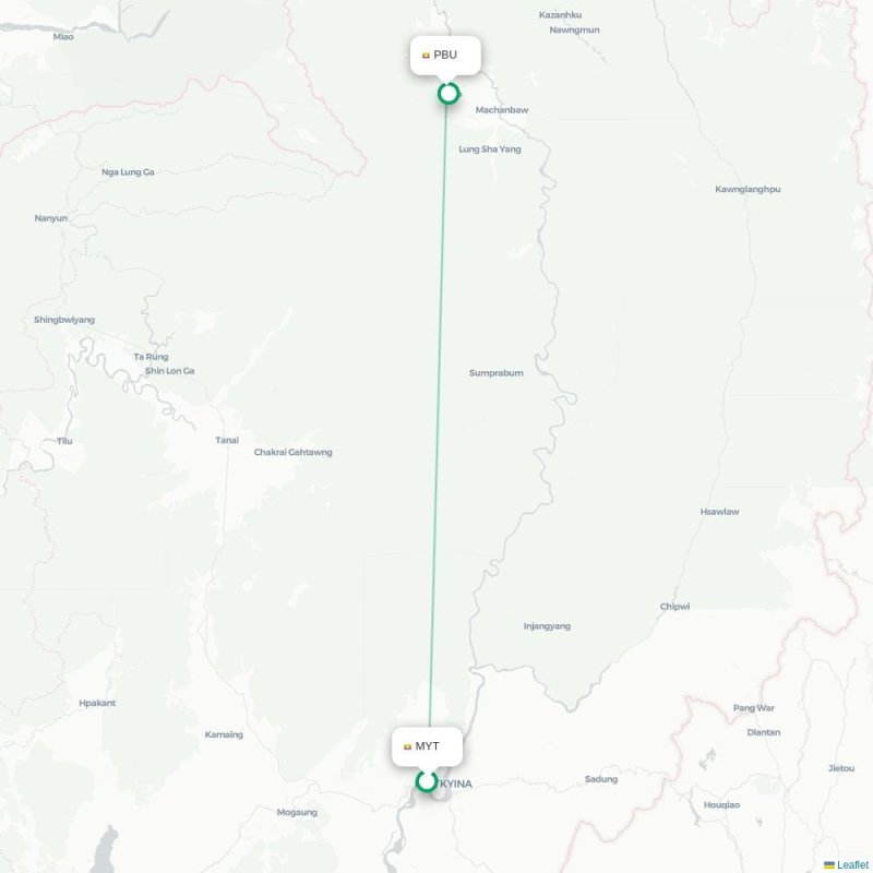 MYT - PBU route map