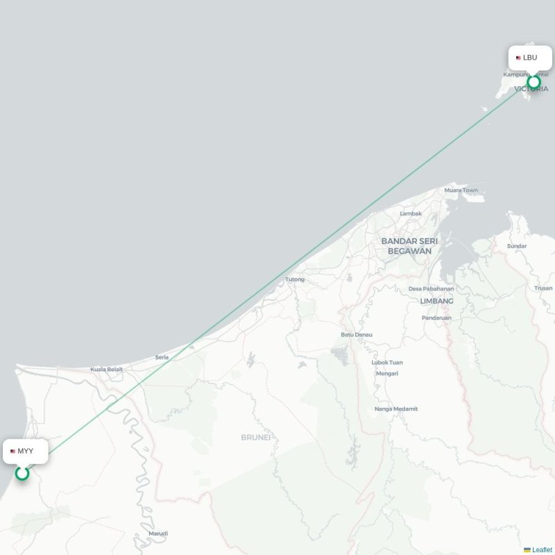 MYY - LBU route map