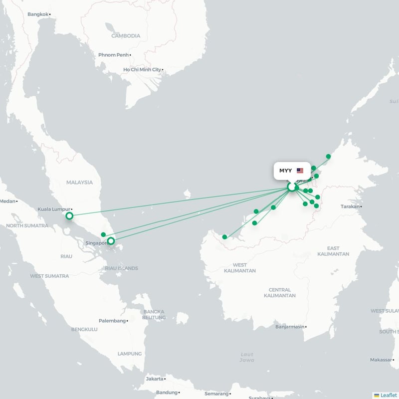 Route map Miri  MYY 