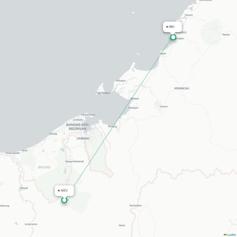 MZV - BKI route map