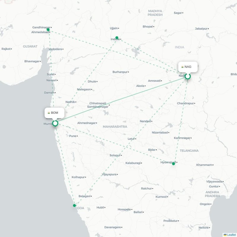 NAG - BOM route map