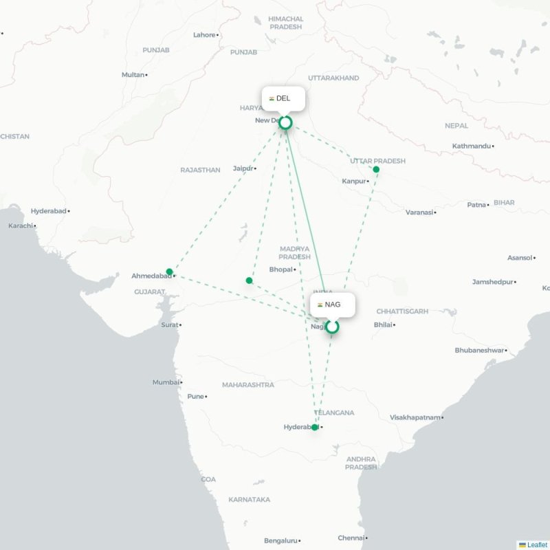 NAG - DEL route map