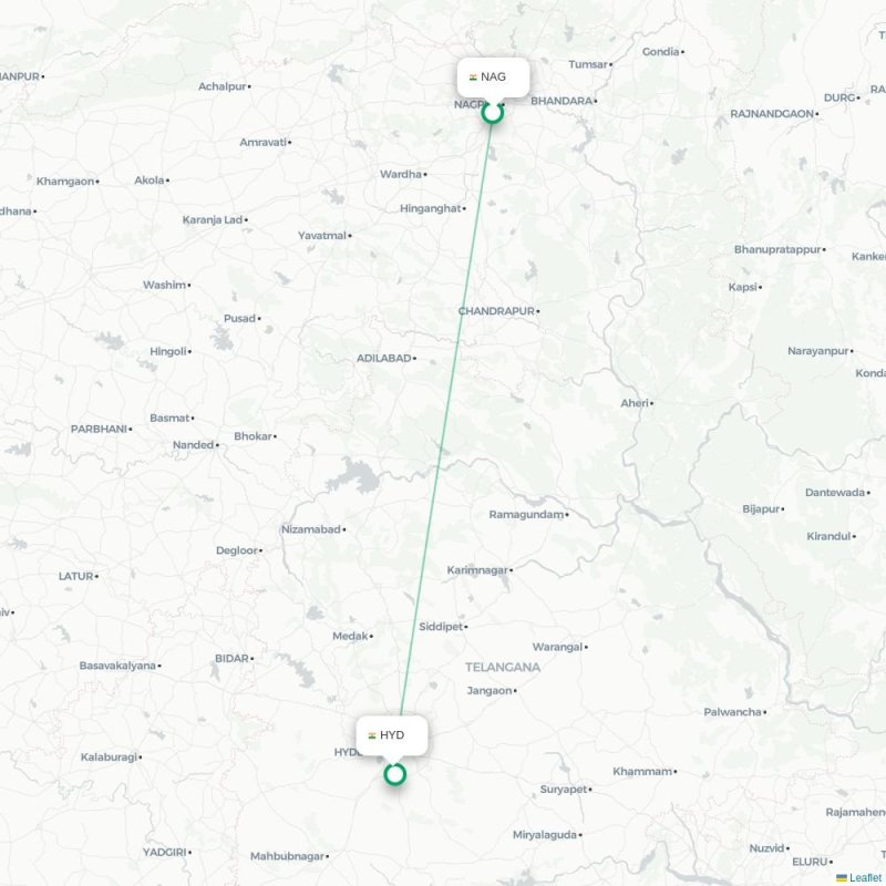 NAG - HYD route map