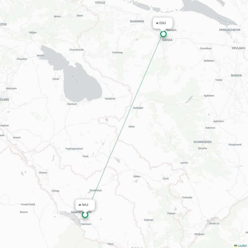 NAJ - GNJ route map