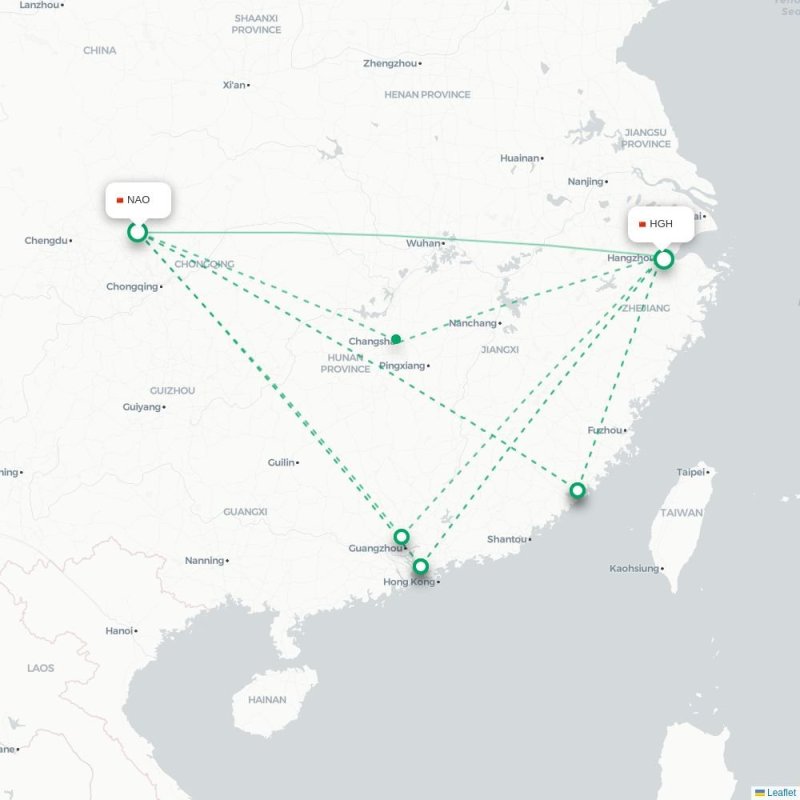 NAO - HGH route map