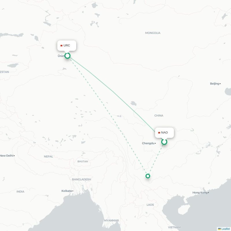 NAO - URC route map