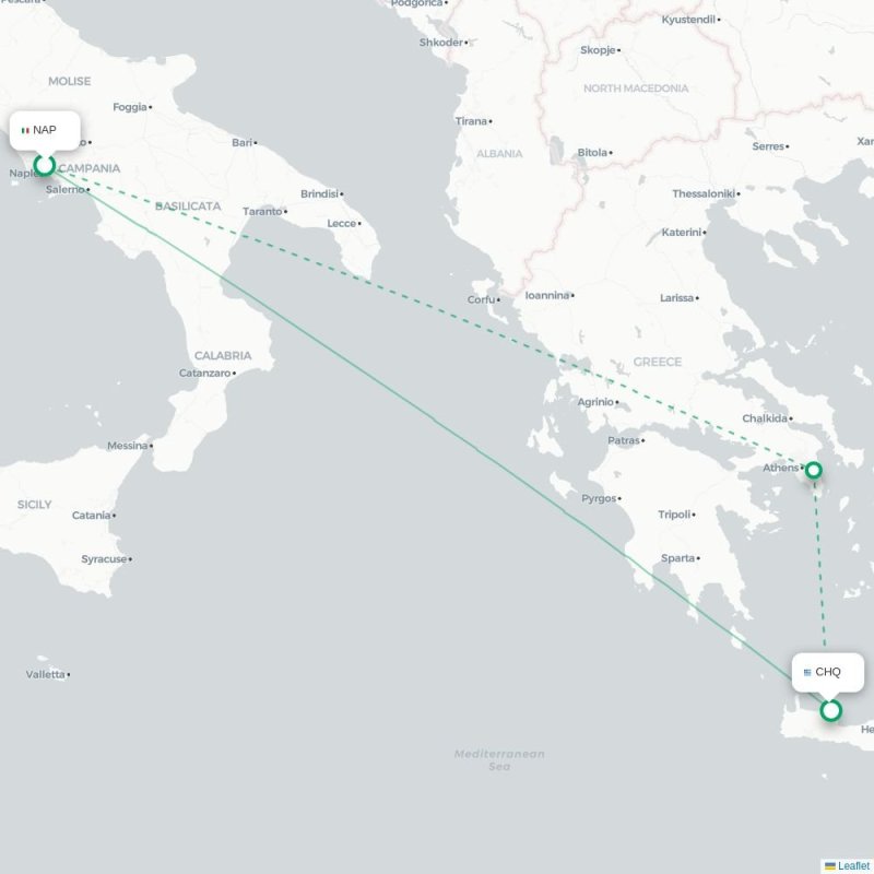NAP - CHQ route map