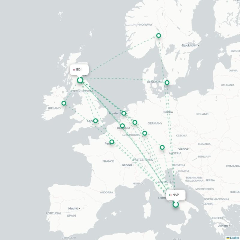 NAP - EDI route map