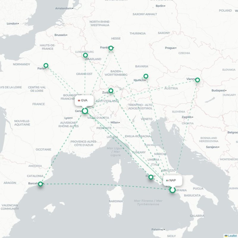 NAP - GVA route map