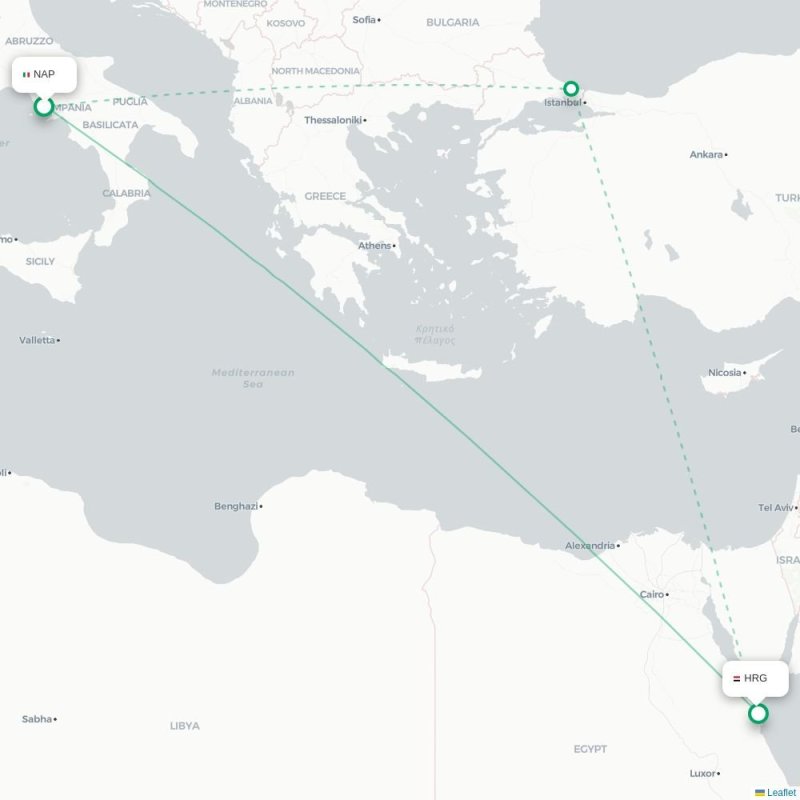 NAP - HRG route map