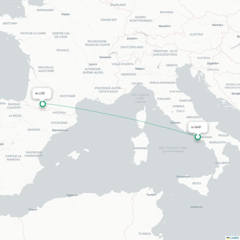 NAP - LDE route map