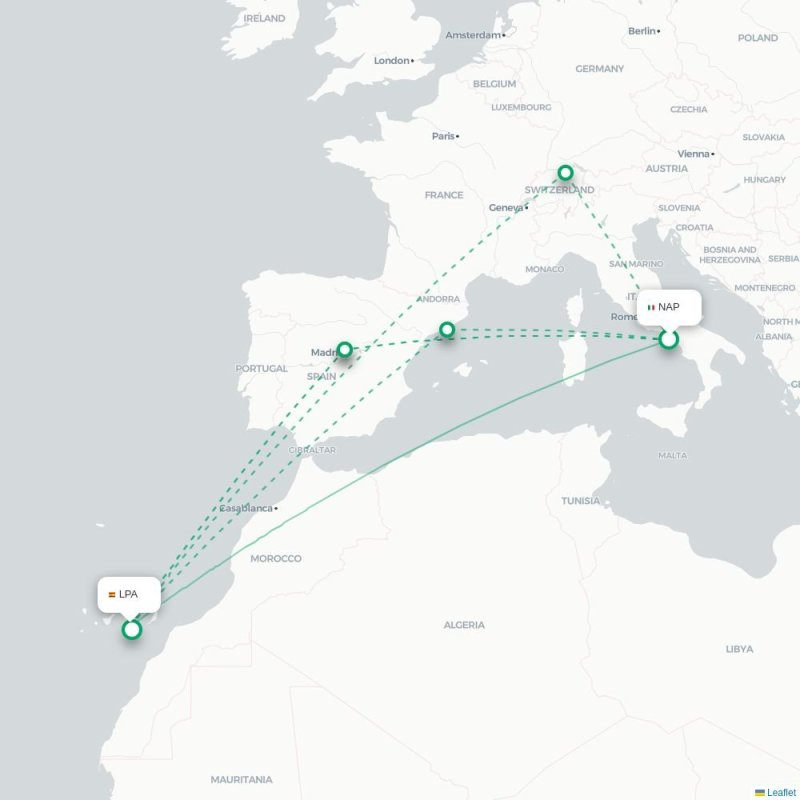 NAP - LPA route map