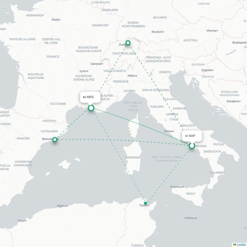 NAP - MRS route map