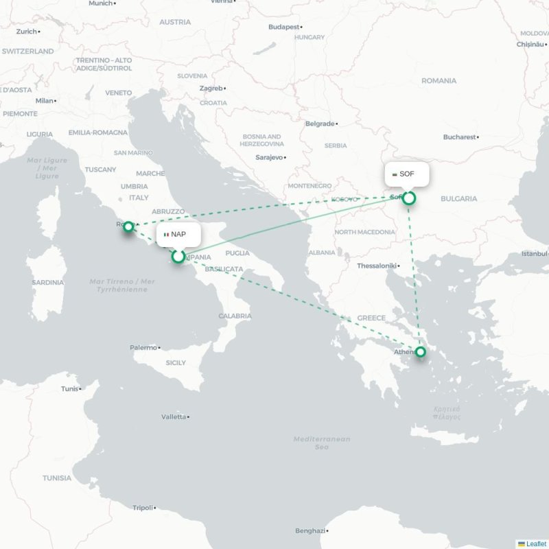 NAP - SOF route map