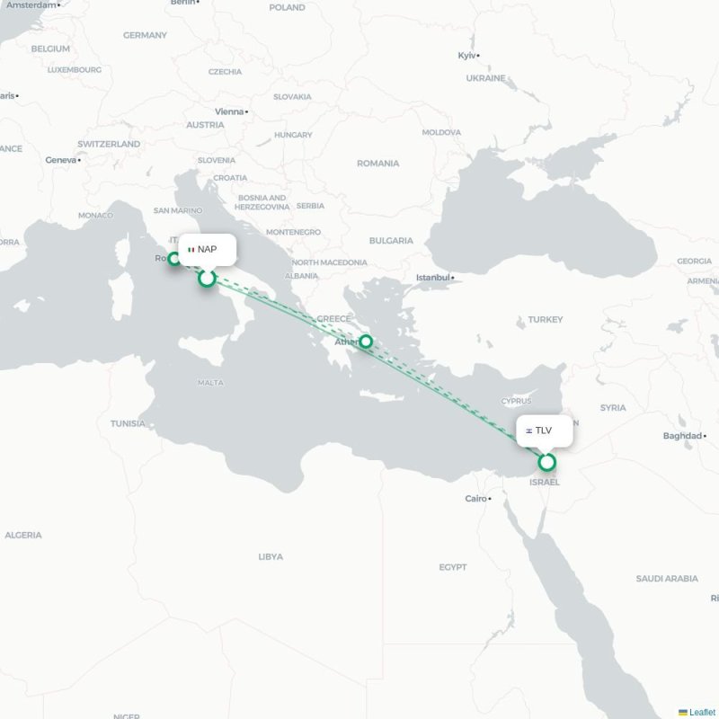 NAP - TLV route map