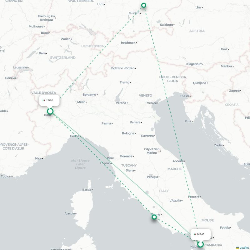 NAP - TRN route map