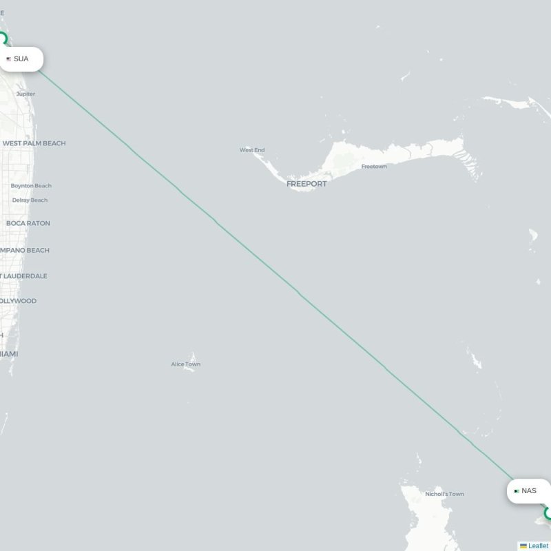 SUA - NAS route map