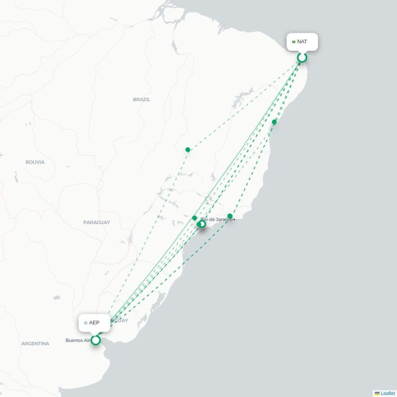 NAT - AEP route map