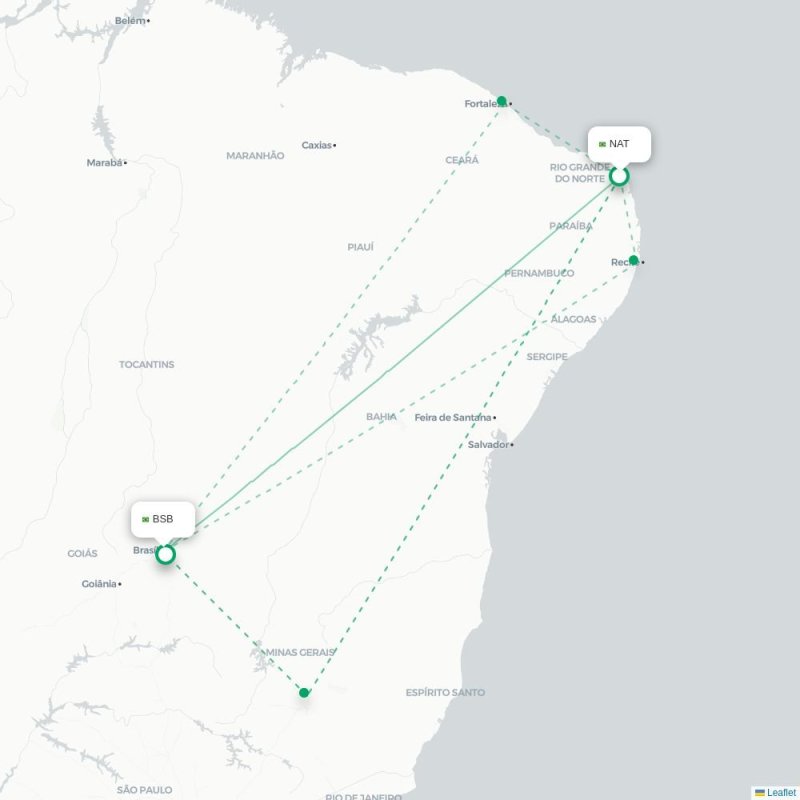 NAT - BSB route map