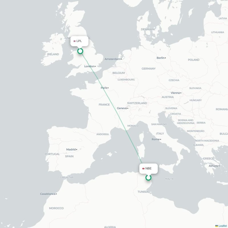 NBE - LPL route map