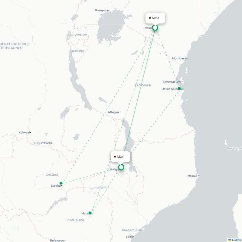 NBO - LLW route map