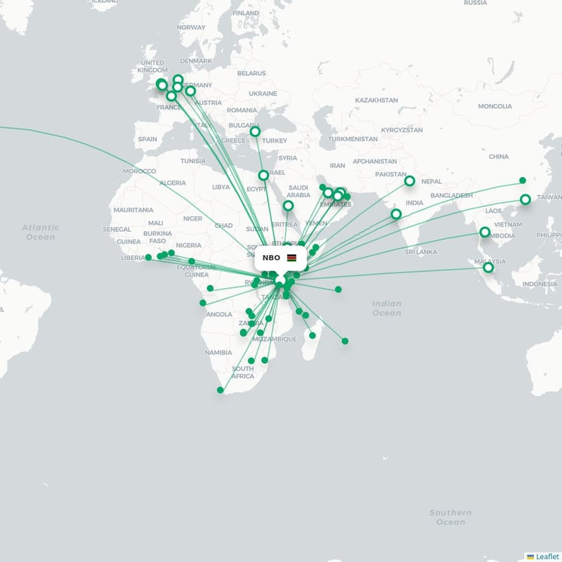 Route map Nairobi  NBO 