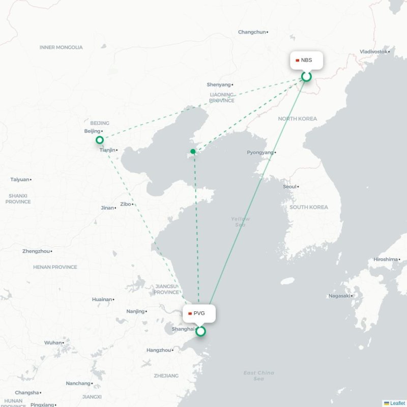 NBS - PVG route map