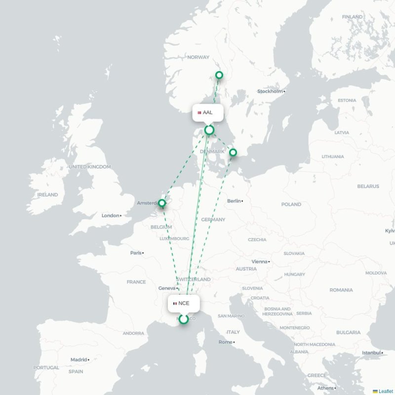 NCE - AAL route map