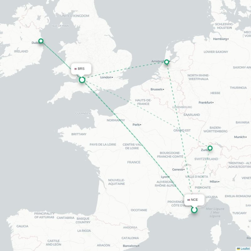 NCE - BRS route map