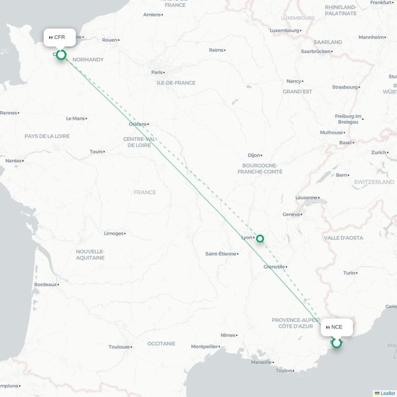 NCE - CFR route map