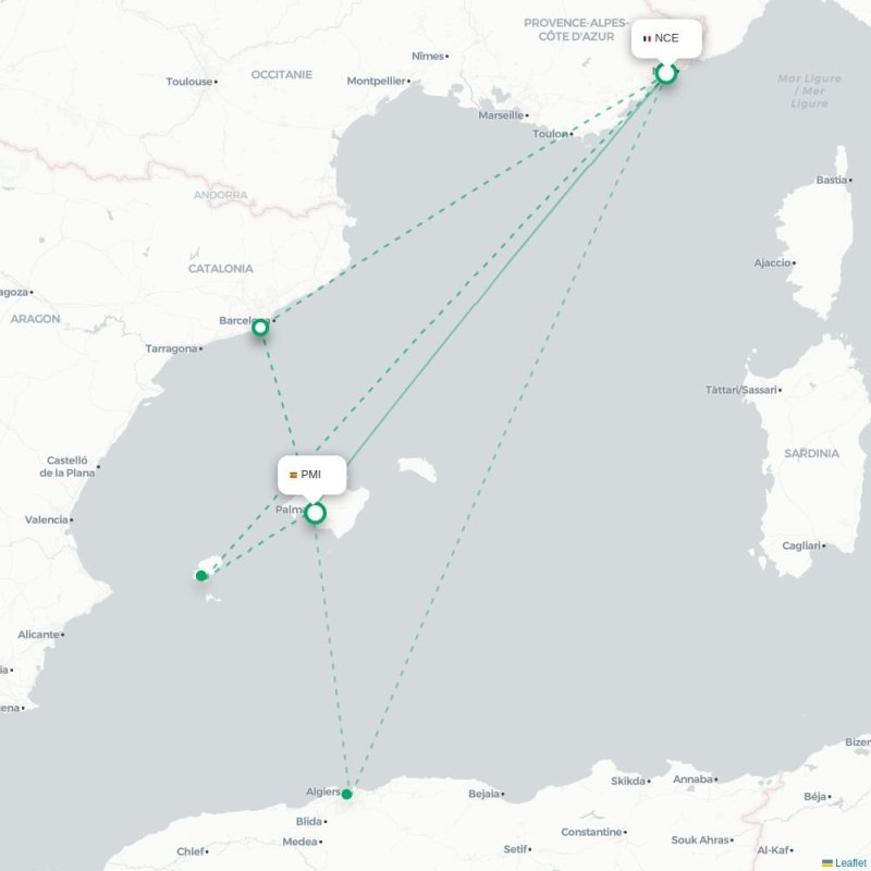 NCE - PMI route map