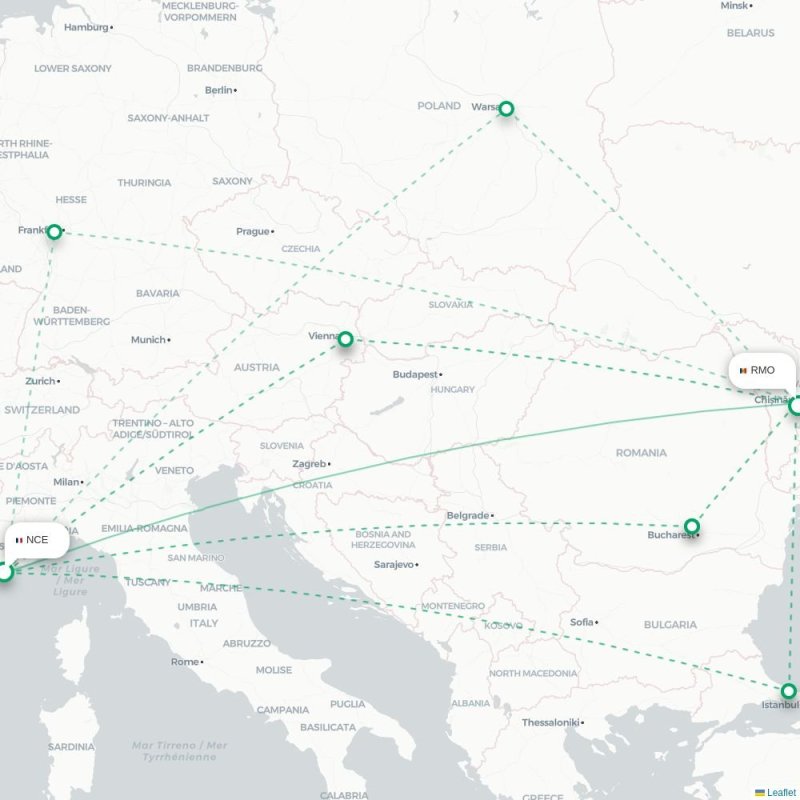NCE - RMO route map