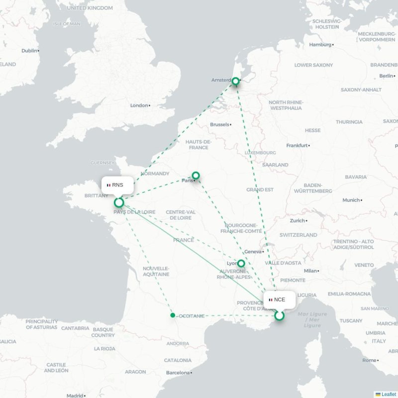 NCE - RNS route map