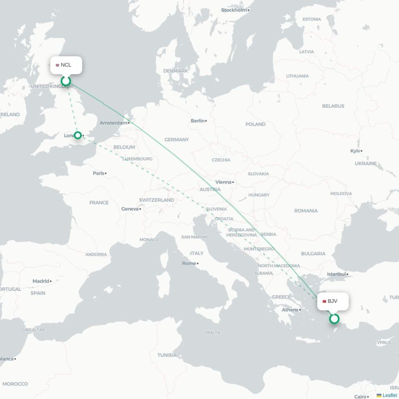 NCL - BJV route map