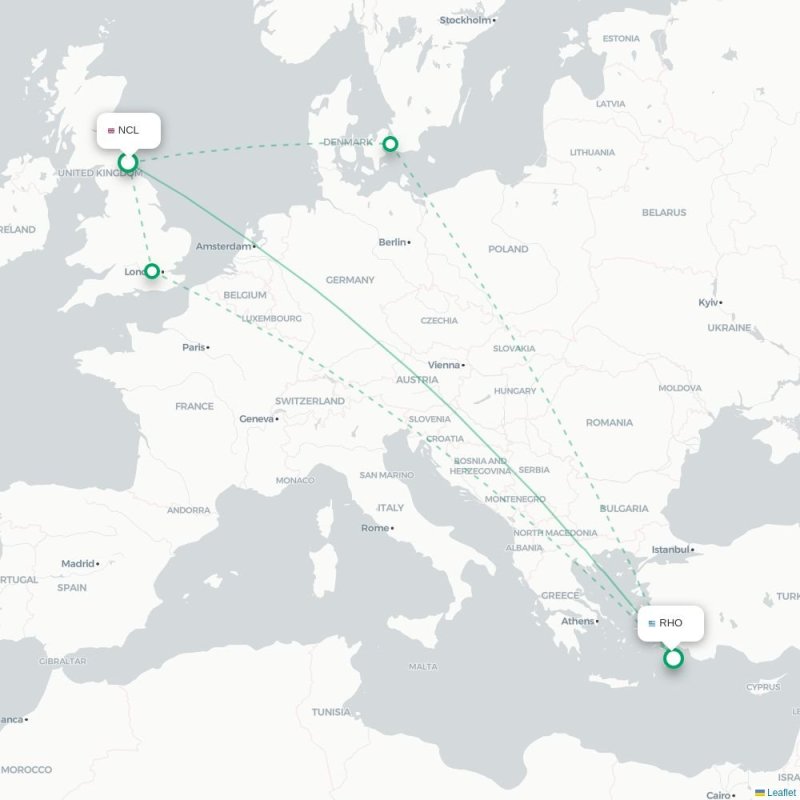 NCL - RHO route map