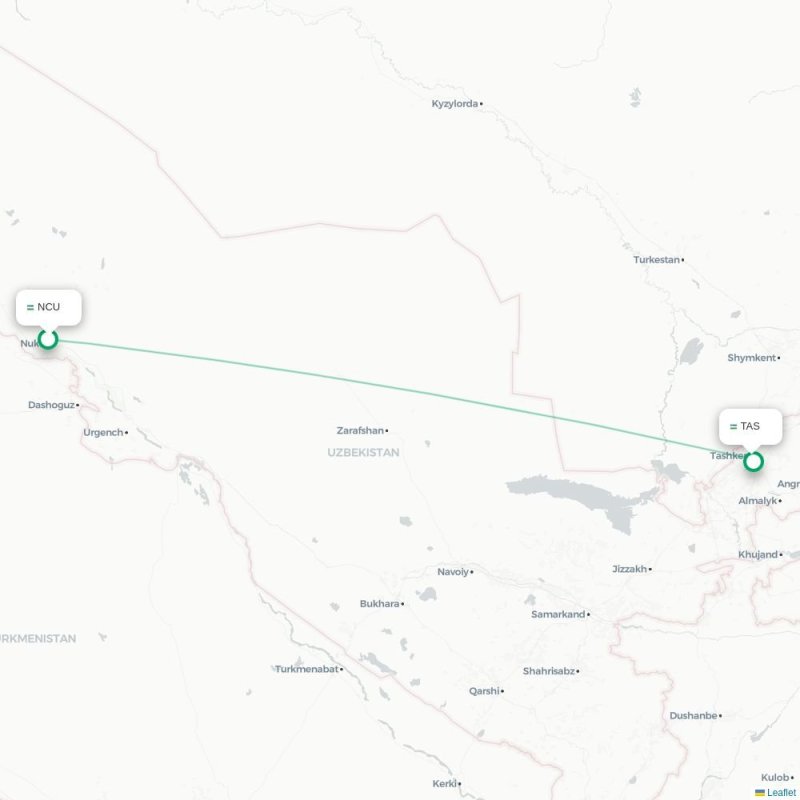 NCU - TAS route map