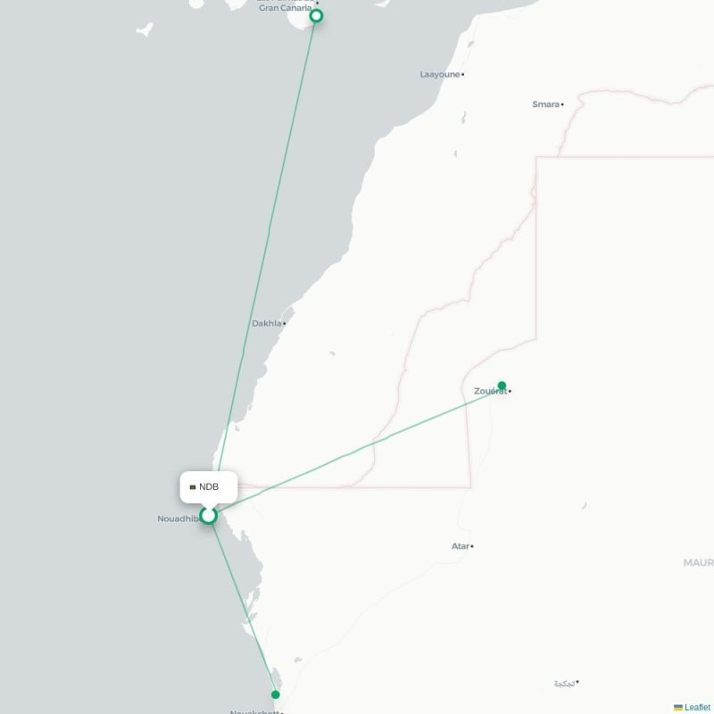 NDB - OUZ route map