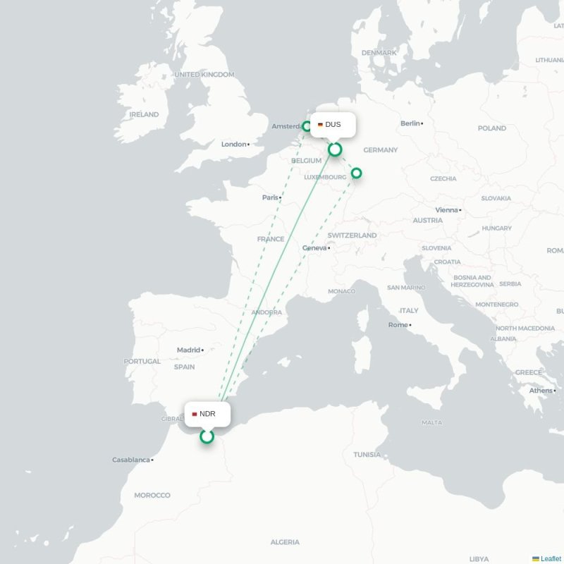 NDR - DUS route map