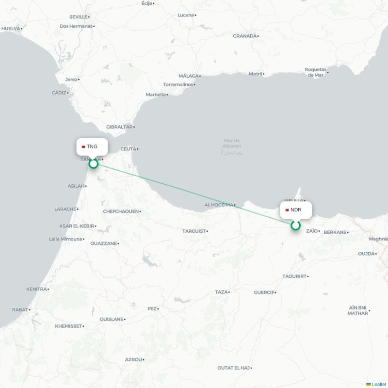 NDR - TNG route map