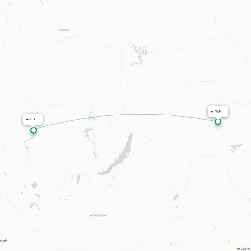 NER - KJA route map
