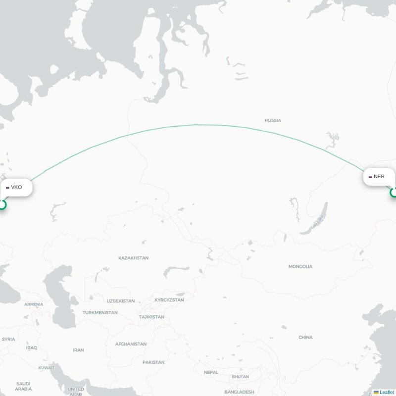 NER - VKO route map