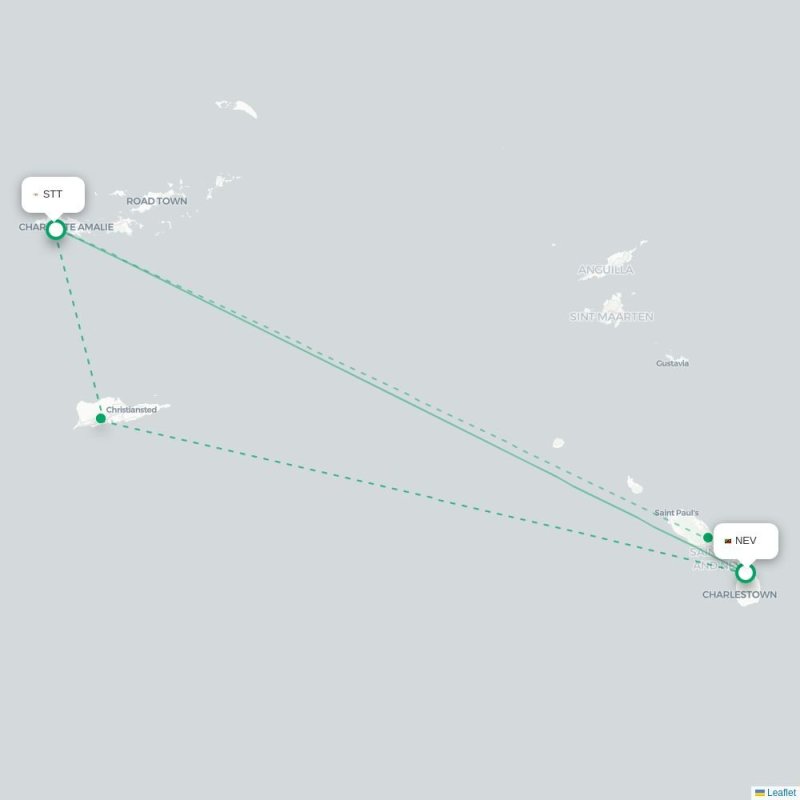 NEV - STT route map