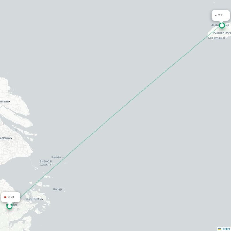 NGB - CJU route map