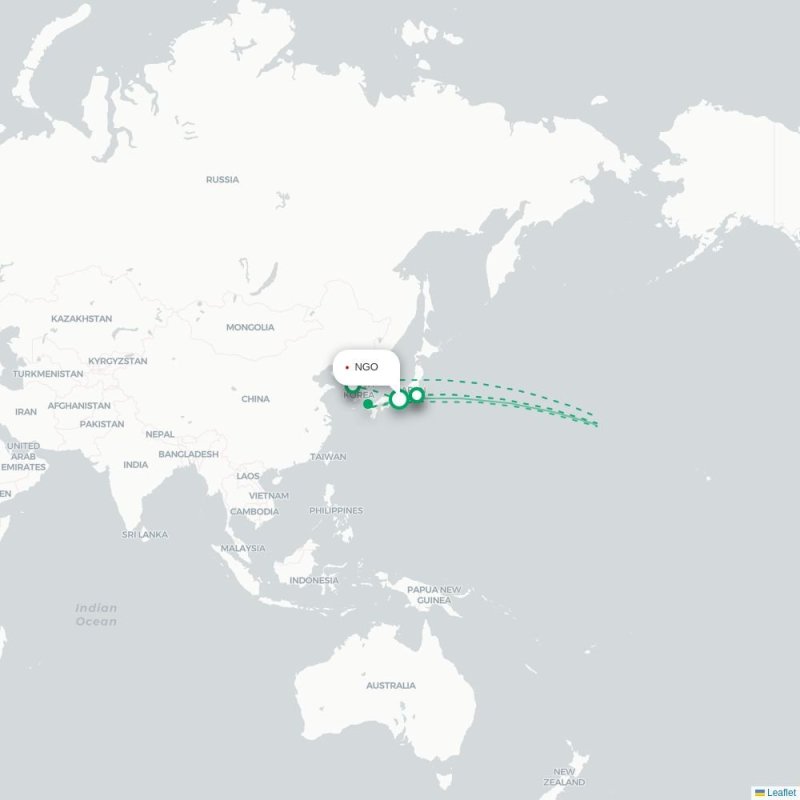 NGO - HNL route map