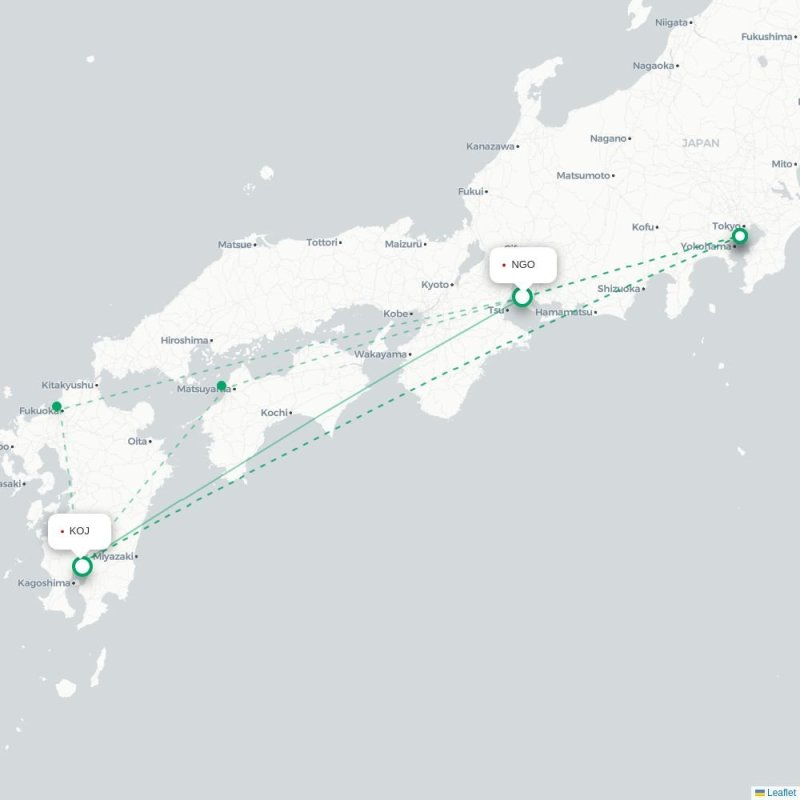 NGO - KOJ route map