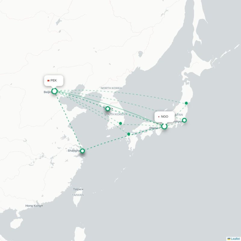 NGO - PEK route map