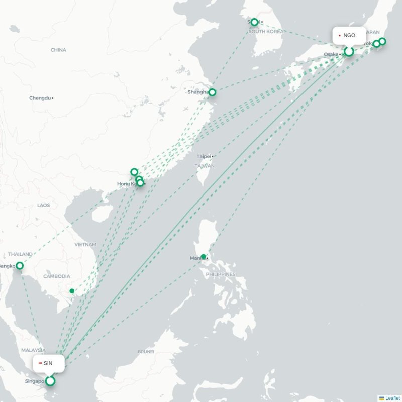 NGO - SIN route map